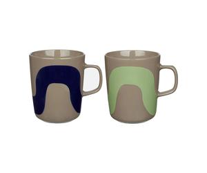 Marimekko Seireeni mug 25 cl 2 pack Terra-dark blue-mint