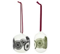 Marimekko - Siirtolapuutarha Christmas Ornament 2 Pieces - Black