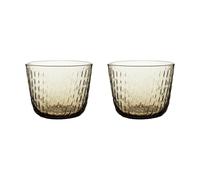 Marimekko Syksy drinking glass 2 dl 2-pack Brown