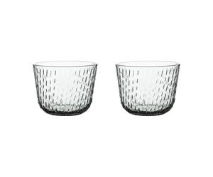Marimekko Syksy drinking glass 2 dl 2-pack Misty grey
