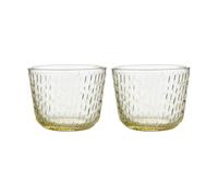 Marimekko Syksy drinking glass 2 dl 2-pack Pale yellow