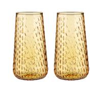 Marimekko Syksy long tumbler glass 2-pack Honey