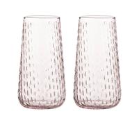 Marimekko Syksy long tumbler glass 2-pack Light pink
