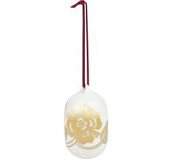 Marimekko Tiara Christmas baubles 2025 6x9 cm White-gold