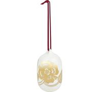 Marimekko Tiara Christmas baubles 2025 6x9 cm White-gold