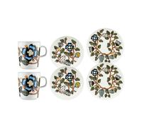 Marimekko Tiara dinnerware set 6 pieces White-warm orange-green