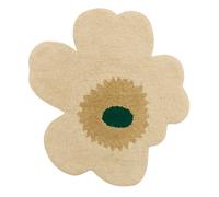 Marimekko - Unikko Bath Rug 73X74 cm, Sand / Emerald - Sand