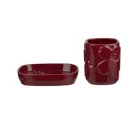Marimekko Unikko bathroom set 2 pieces Burgundy