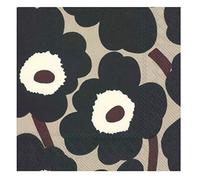 Marimekko Unikko Blue Linen 3-Ply Paper Table Napkins, 20 in a Pack