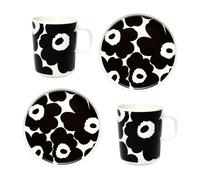 Marimekko Unikko breakfast set White-black