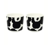 Marimekko Unikko cup without handle 20 cl 2 pack white-black