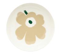 Marimekko - Unikko Deep Plate 13 cm, Light Sand - White
