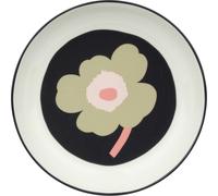 Marimekko - Unikko Deep Plate 20,5 cm, Sand / Charcoal - Pink