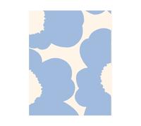 Marimekko Unikko fabric Light blue-cotton satin