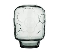 Marimekko Unikko glass vase Misty grey, 18 cm