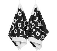 Marimekko - Unikko Kitchen Towel 47x70 cm 2-pack, Black / White - Black