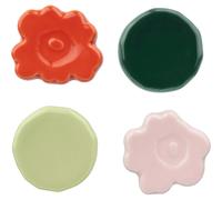 Marimekko - Unikko/Kivet Chopstick Stand 4-pack, Pink / Dark Green / Pear - Pink