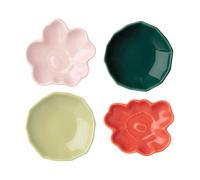 Marimekko Unikko & kivet shape plate 4 pieces Pink-pear-red-dark green