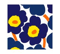 Marimekko Unikko napkins 33x33 cm 20-pack Blue-Yellow