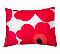 Marimekko - Unikko Pillowcase 80x80 cm, Red / White - White