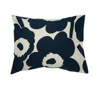 Marimekko Unikko pillowcase cotton-linen 50x60 cm natural white-dark blue