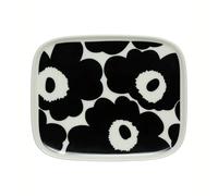Marimekko Unikko plate 12x15 cm black and white