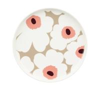 Marimekko Unikko plate 20 cm White-clay-powder-dark wine