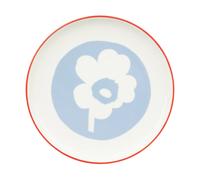 Marimekko Unikko plate 20 cm White-light blue-orange red