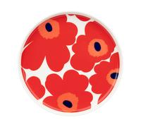 Marimekko Unikko plate 20 cm White-red-blue