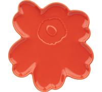 Marimekko - Unikko Shape Plate 20 cm, Orange Red - Orange Red