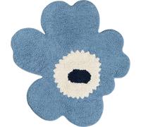 Marimekko - Unikko Terry Bath Rug 73X74 cm, Off-white / Light Blue / Navy - Off-White