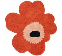 Marimekko - Unikko Terry Bath Rug 73X74 cm, Orange Red - Powder