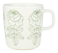 Marimekko - Wedding Rose Mug 40 cl, White / Sage - White