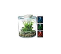 Marina 360 Aquarium with Remote Control LED Lighting, Multi-colour, 10 Litre,Blue,Green,Red