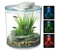 Marina 360 Aquarium with Remote Control LED Lighting, Multi-colour, 10 Litre,Blue,Green,Red