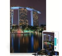 Marina Bay Sands Adult Jigsaw Puzzles1000 Pieces DIY Play Perfect Connection Pattern Assemble Art Display (50x75cm)