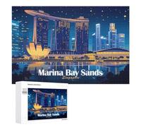 Marina Bay Sands Singapore at Night Jigsaw Puzzle for Adults, 1000 Piece