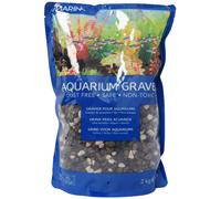 Marina Decorative Aquarium Gravel Mix, 2 Kg, Grey/ Black