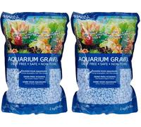 Marina Decorative Aquarium Surf Gravel, 2 Kg, Blue (Pack of 2)