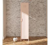 marina metal storage cabinet with 1 door in pink