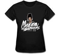 Marina The Diamonds T-Shirt Top Tee Camiseta Short Black