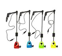 Marinada 4Pcs Fishing Swingers Set Fishing Bite Alarm Indicators in Zipped Case LED Illuminated Swinger Carp Fishing
