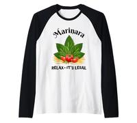 Marinara Relax It's Legal Basil Tomatoes Spaghetti Italy Fun Raglan Baseball Tee