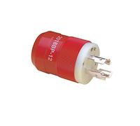 Marinco 2018BP-12 4-Wire 12/24V Charger Plug, Red