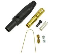 Marinco CLM2F-A CLM Cam Type, Series 15 Mini Inline, Single Pin Connector, 150 Amp, 600 Volt, 8 - #2 AWG, Female - Black (A)