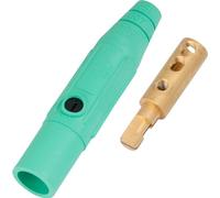 Marinco CLM2M-E Cam Type, Series 15 Mini Inline, Single Pin Connector, 150 Amp, 600 Volt, 8 - #2 AWG, Male - Green (E)