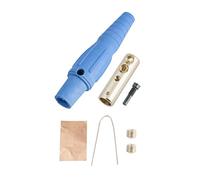 Marinco CLS2FB-D CLS Cam Type, Series 16 Inline, Single Pin Connector, 400 Amp, 600 Volt, 6 - #2 AWG, Female - Blue (D)