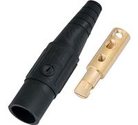 Marinco CLS40MB-A CLS Cam Type, Series 16 Inline, Single Pin Connector, 400 Amp, 600 Volt, 2/0-4/0 AWG, Male - Black (A)