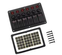 Marine 12V-24V Waterproof 6 Position Rocker Switches Panel Toggle With Electric Design Panel For Boat