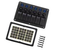 Marine 12V-24V Waterproof 6 Position Rocker Switches Panel Toggle With Electric Design Panel For Boat